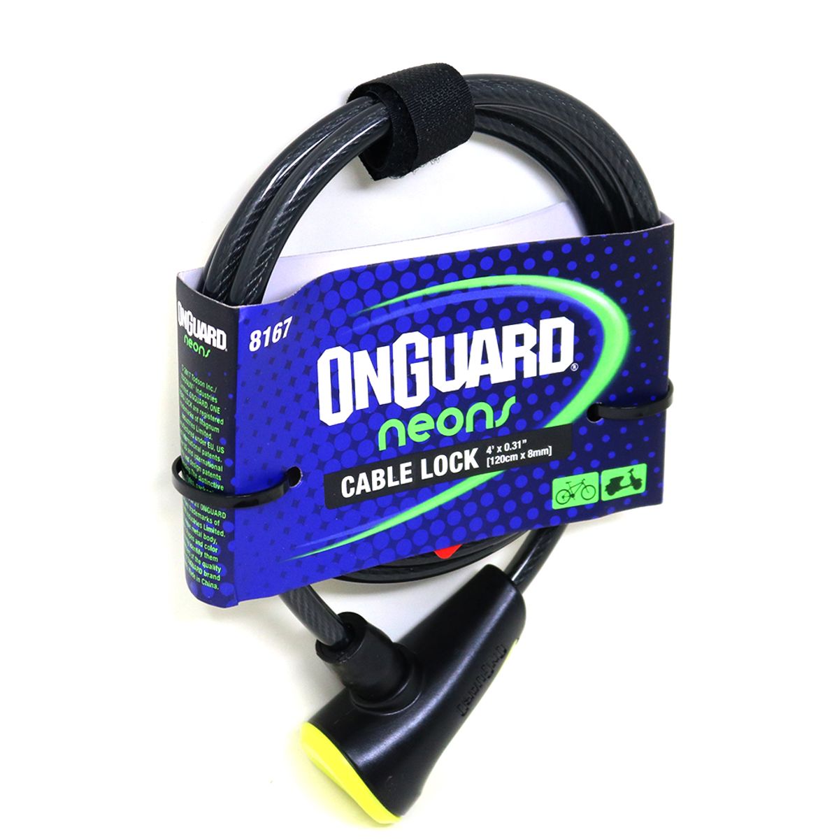 ONGUARD - Candado OnGuard Llave Espiral NS 120cmX8mm