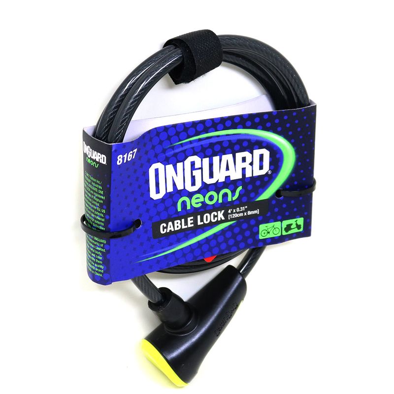 ONGUARD - Candado OnGuard Llave Espiral NS 120cmX8mm
