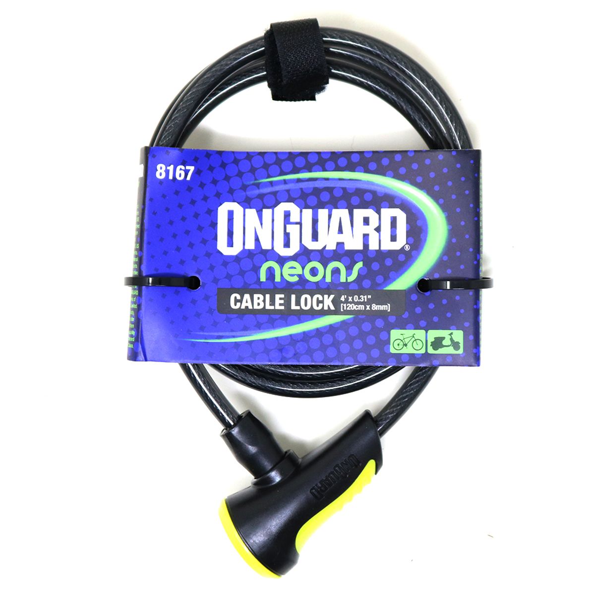 ONGUARD - Candado OnGuard Llave Espiral NS 120cmX8mm