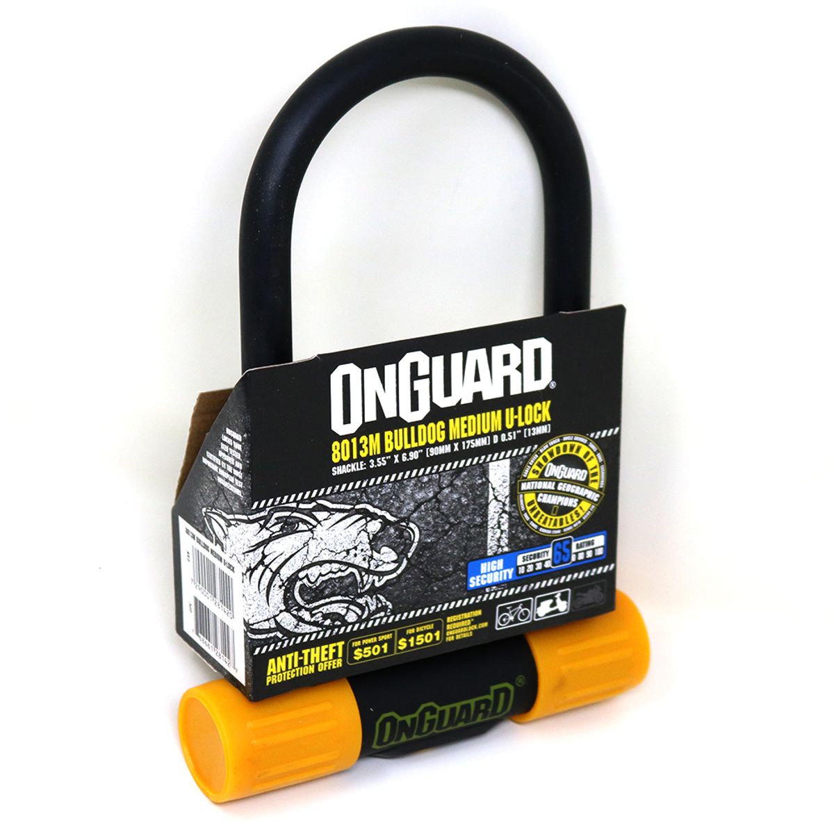 ONGUARD - Candado OnGuard Llave U-Lock Bulldog Medium 90X175mm
