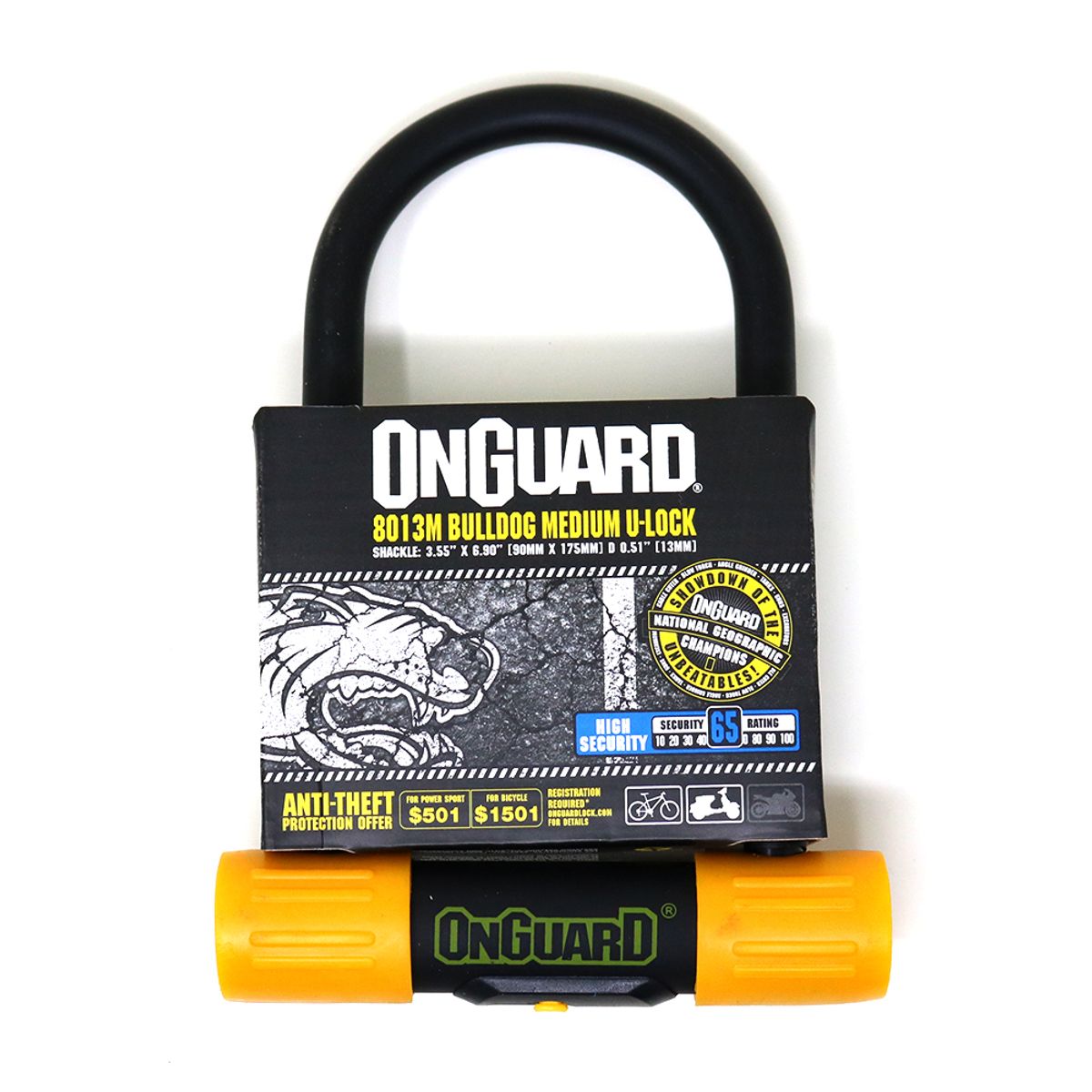 ONGUARD - Candado OnGuard Llave U-Lock Bulldog Medium 90X175mm