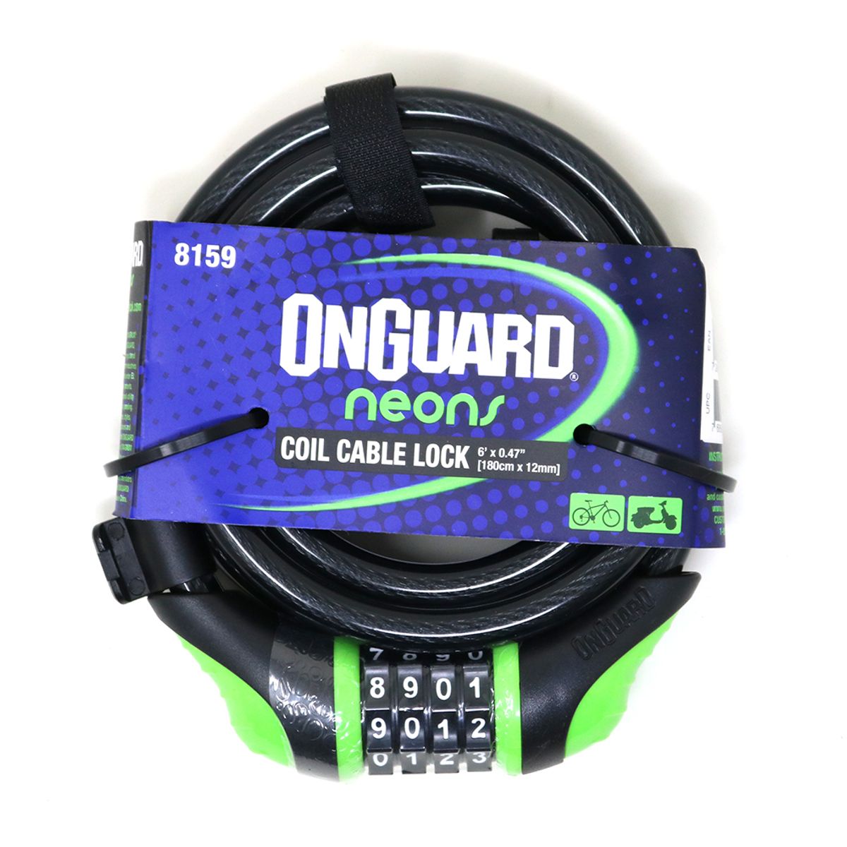 ONGUARD - Candado OnGuard Clave Espiral NS 180cmX12mm