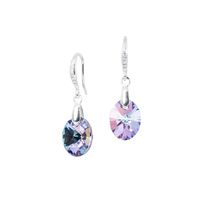 Aros Praga Plata 925 creado con cristales de Swarovski® Vitral Light