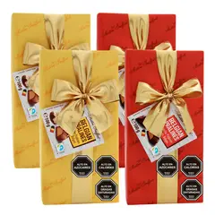 MAITRE TRUFFOUT - Pack Chocolate Bombón 100g 2 rojo/2 amarillo