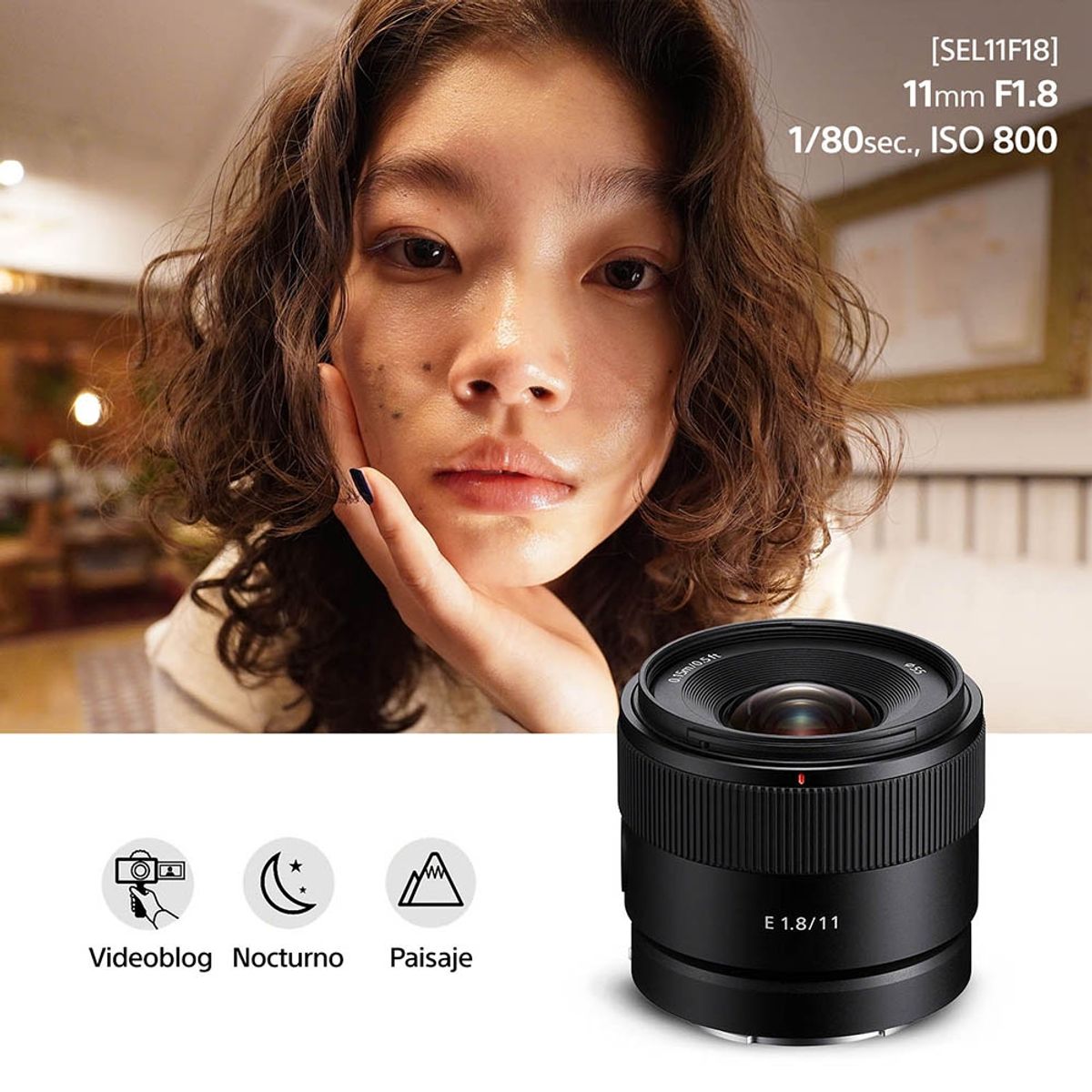 SONY - Lente Gran Angular Montura E 11 mm SEL11F18