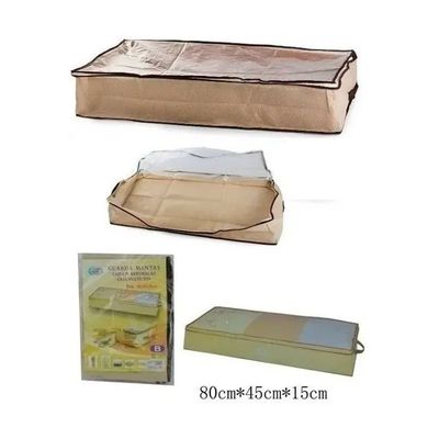 Imagen 2 del producto Caja Organizadora Guarda Mantas Ropa Con Cierre 80x45x15 Cm