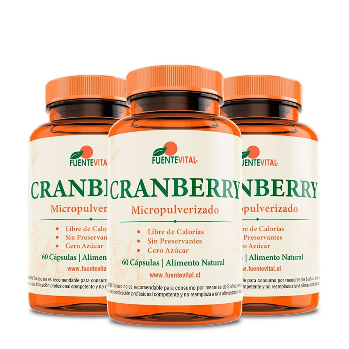 FUENTEVITAL - Cranberry Fv 180 Capsulas 3 Frascos 3x60 Caps