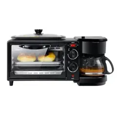 OEM - Horno Desayunador Maker 3 En 1 Parrillera Cafetera