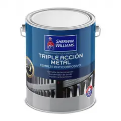 SHERWIN WILLIAMS - Anticorrrosivo sintético Tripleaccion Semi brillo Negro Galón