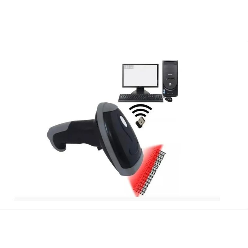 GENERICO - Lector De Codigo Barras Pistola Laser Inalambrica Comercio