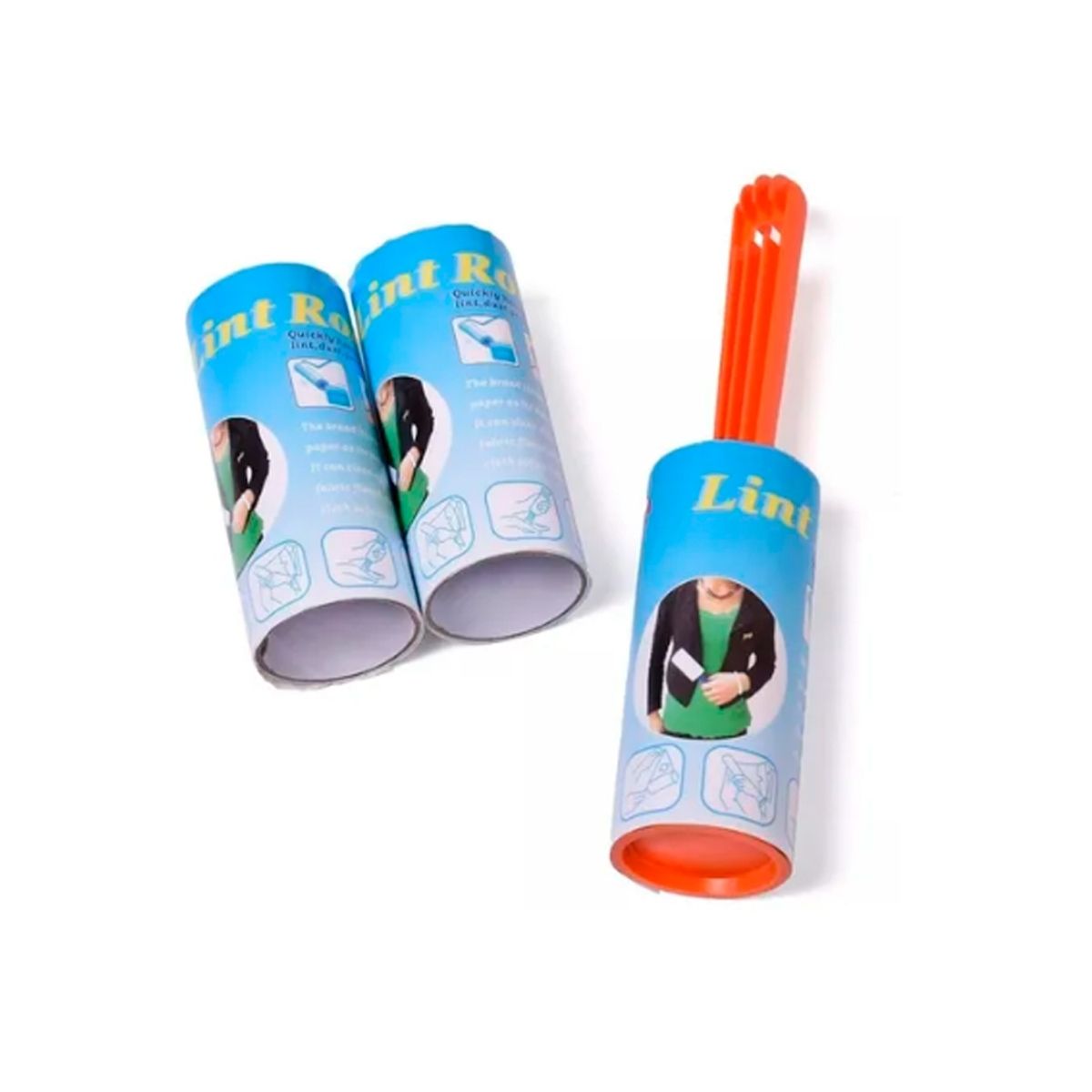 GENERICO - Saca Quita Pelusa Ropa Rodillo Lint Roller Con 1 Repuestos