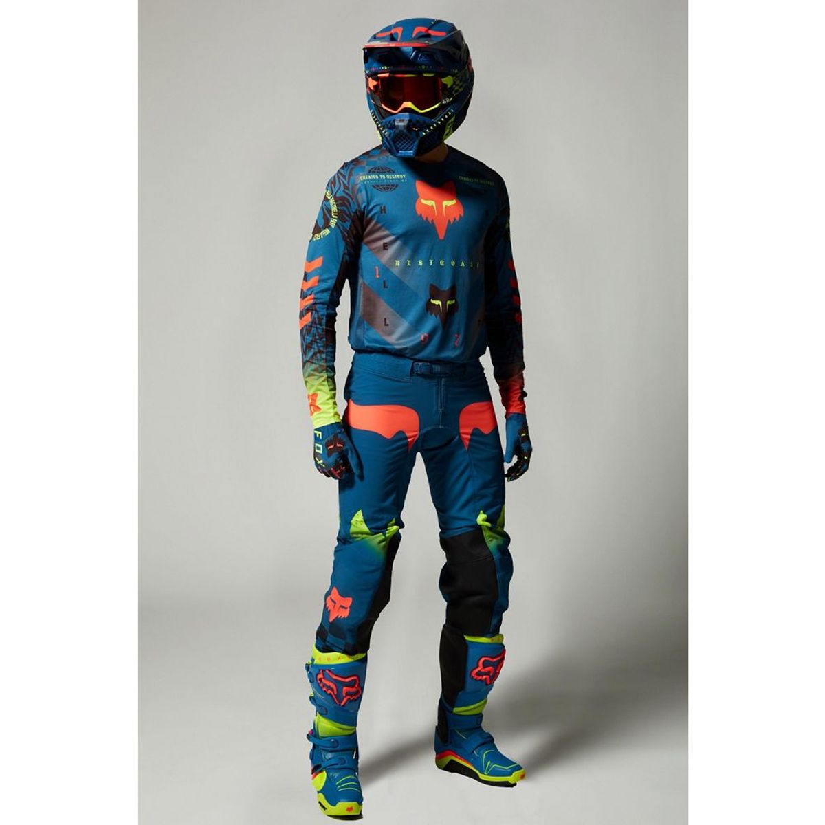FOX - Pantalon Moto Flexair Mawlr Azul Fox FOX