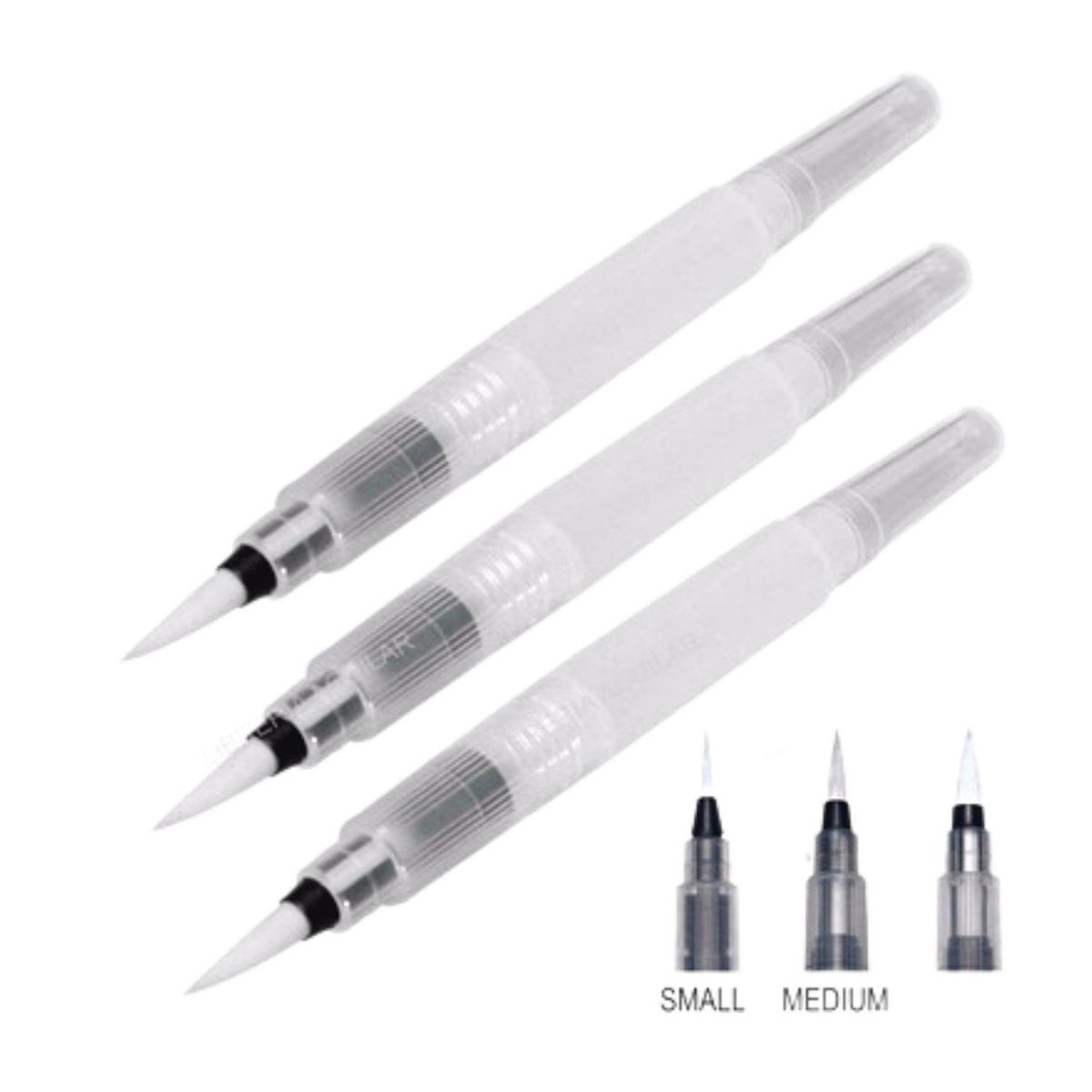 GENERICO - Pinceles Recargables Set de 3 Pinceles para Acuarela