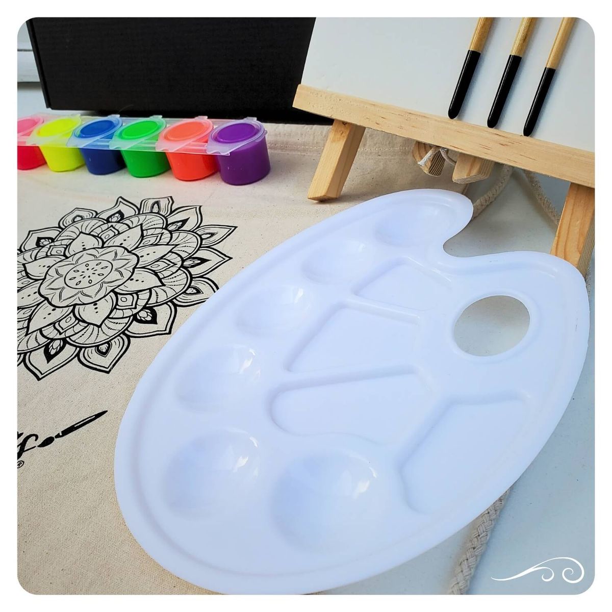 CELEBRA IDEAS - Set de Arte de Pinturas Témperas Flúor Kit de Arte con atril