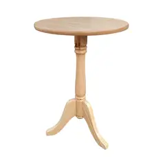 MUEBLESANDOVAL - Mesa Lateral Colonial Natural 40x40x60 cm