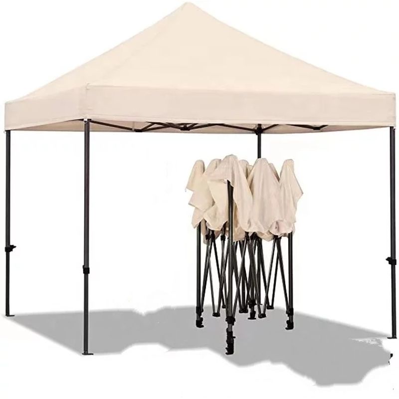GENERICO - Toldo Plegable 2x2 Metros Lona Crema UV Impermeable