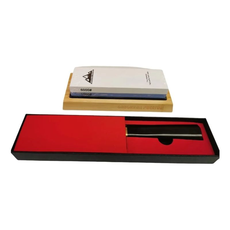 GANGKHAR PUENSUM - Cuchillo Acero Damasco 110 capas mas Afilador
