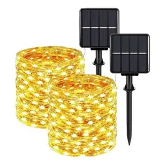 GENERICO - Pack X2 Guirnalda 200 Led Alambre Hada Boda 20mts