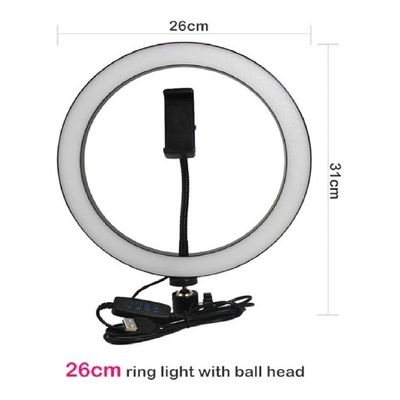 Imagen 2 del producto Aro De Luz Led Foto Regulable Led 26 Cm Soporte Con Base Usb