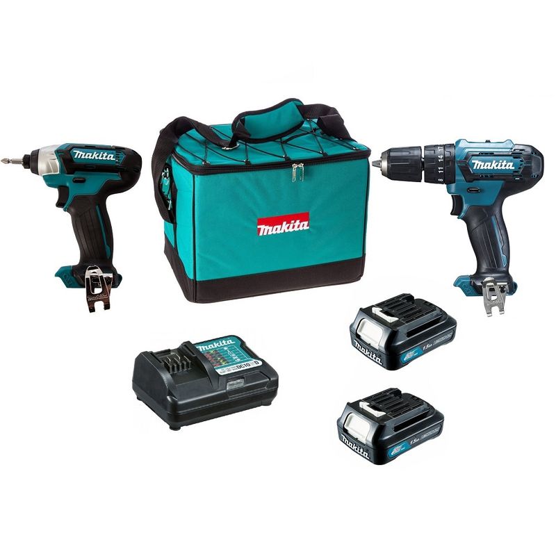 MAKITA - Kit Makita 12 Volts Taladro Percutor + Atornillador Impacto Makita