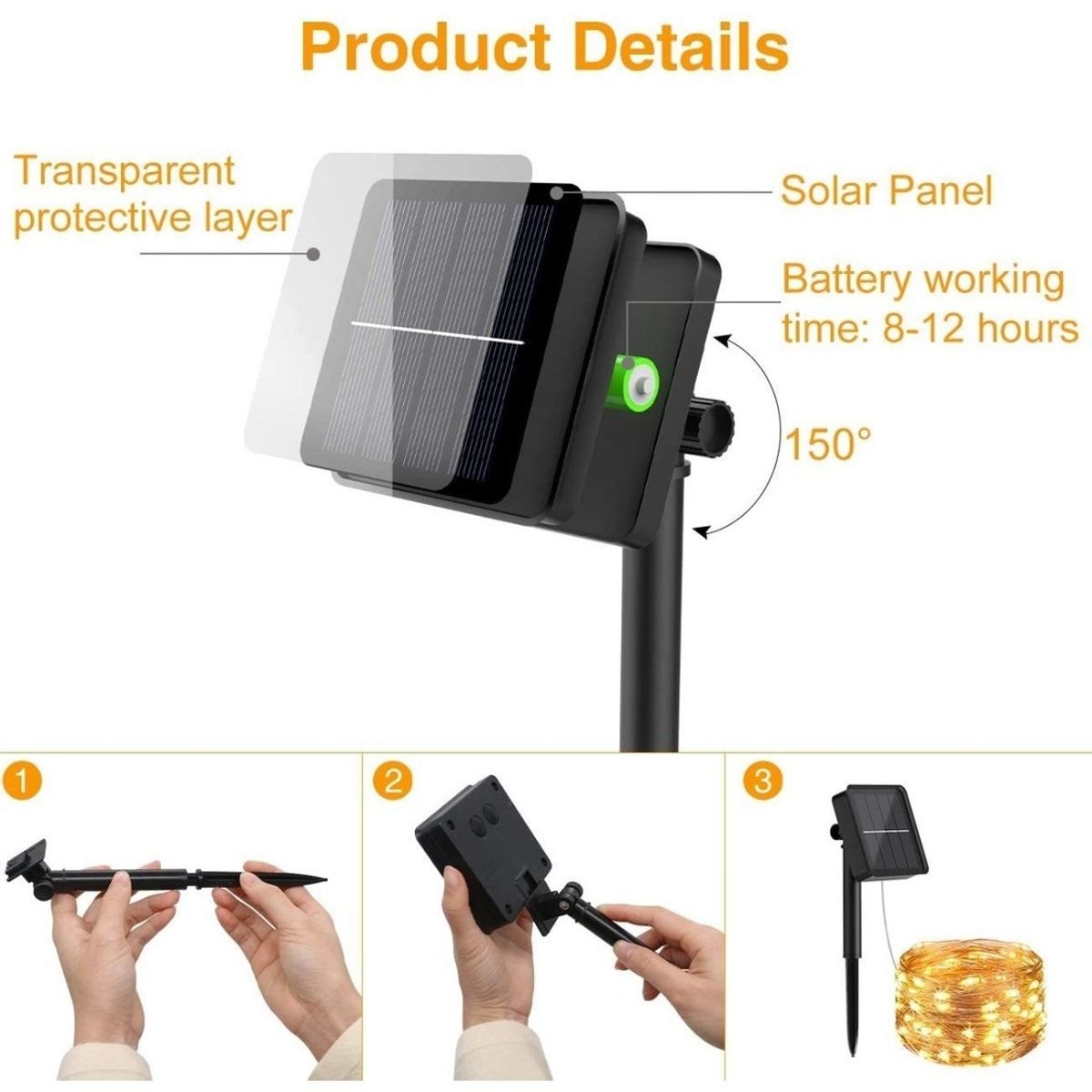 GENERICO - Guirnalda 200 Led Alambre Hada Boda 20mts