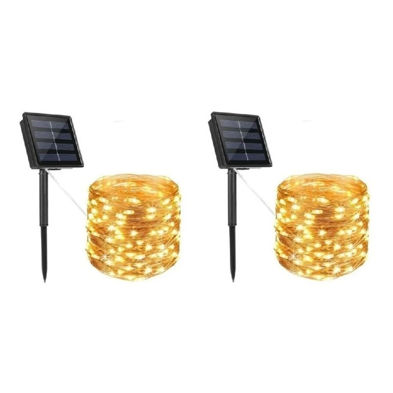 GENERICO - Pack X2 Guirnalda 100 Led Alambre Hada Boda 10mts