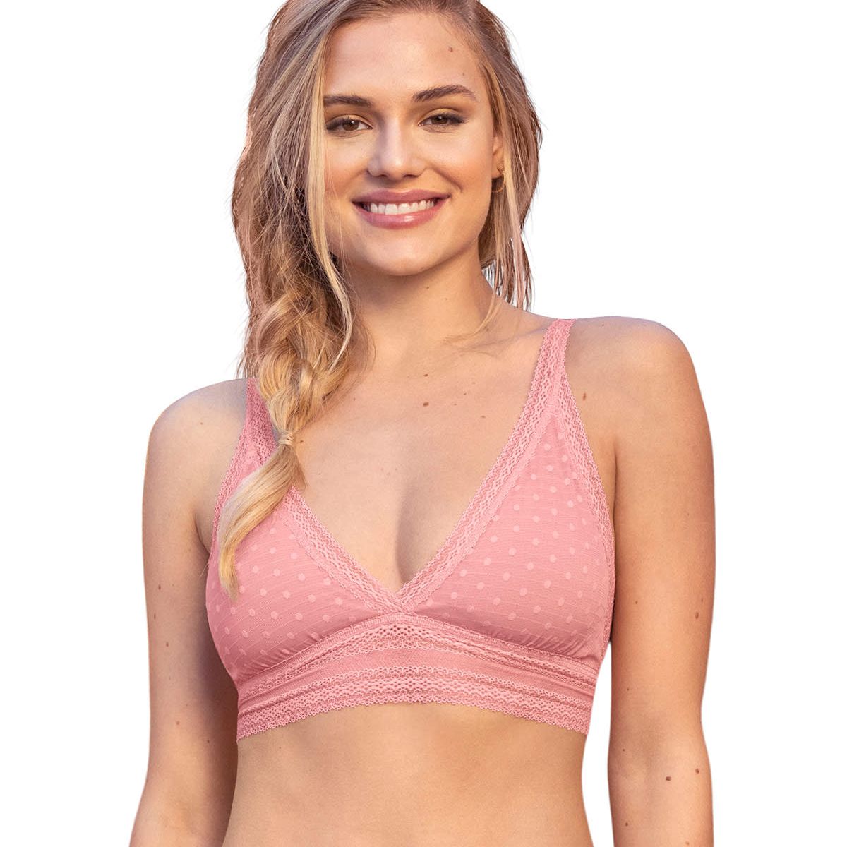 LEONISA - Brasieres 011897 Bralette Rosado