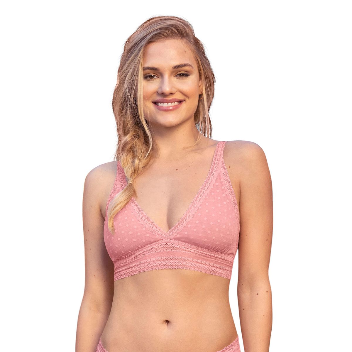 LEONISA - Brasieres 011897 Bralette Rosado