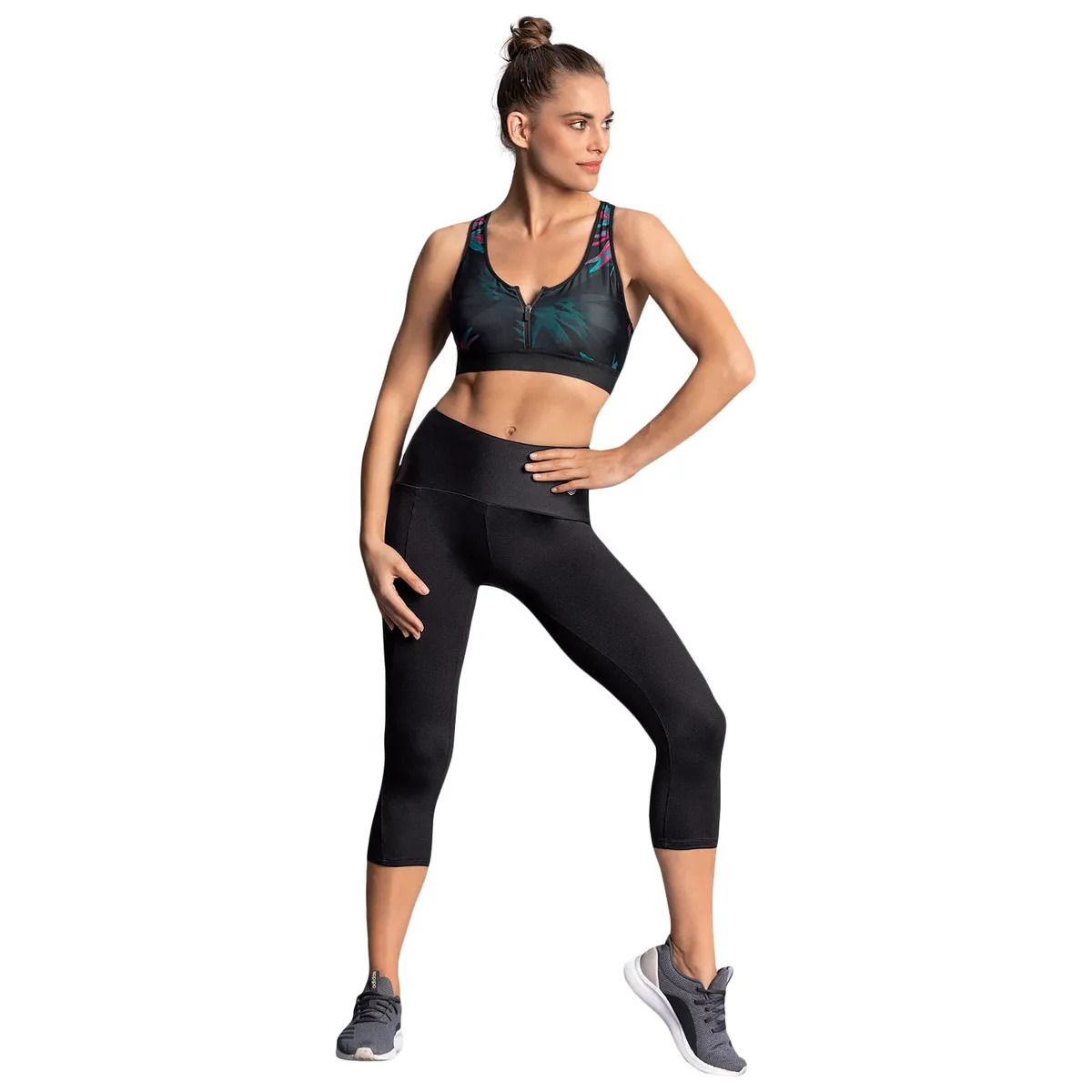 LEONISA - Ropa Deportiva 195511 Legging deportivo Negro
