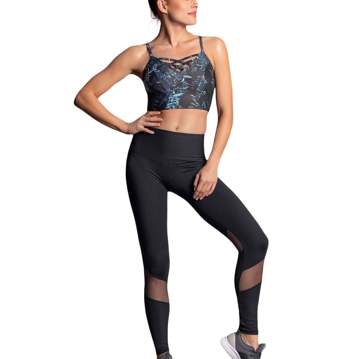 LEONISA - Ropa Deportiva 195509 Legging deportivo Negro