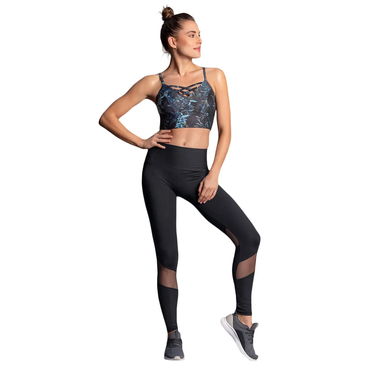 LEONISA - Ropa Deportiva 195509 Legging deportivo Negro