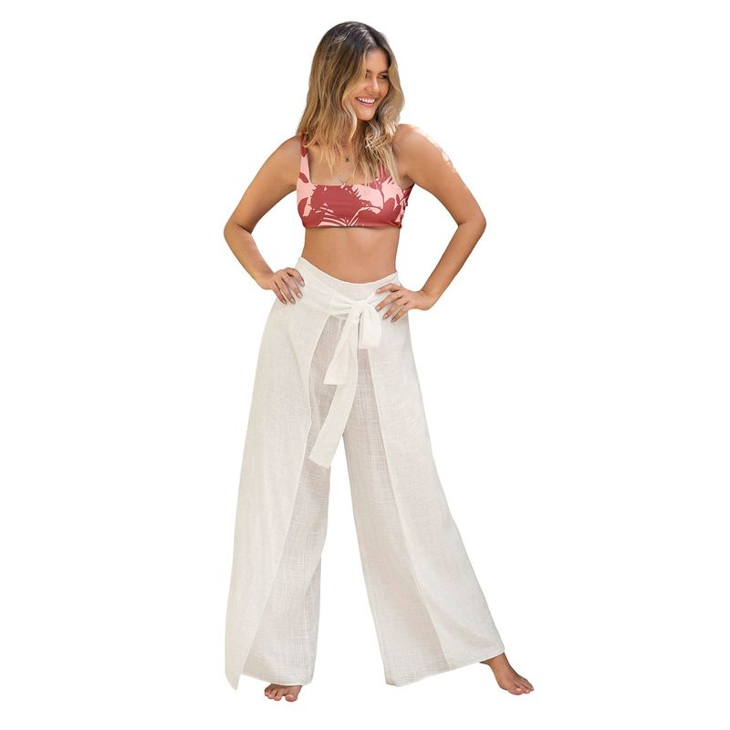 LEONISA - Swimwear 193458 Salida de baño Blanco