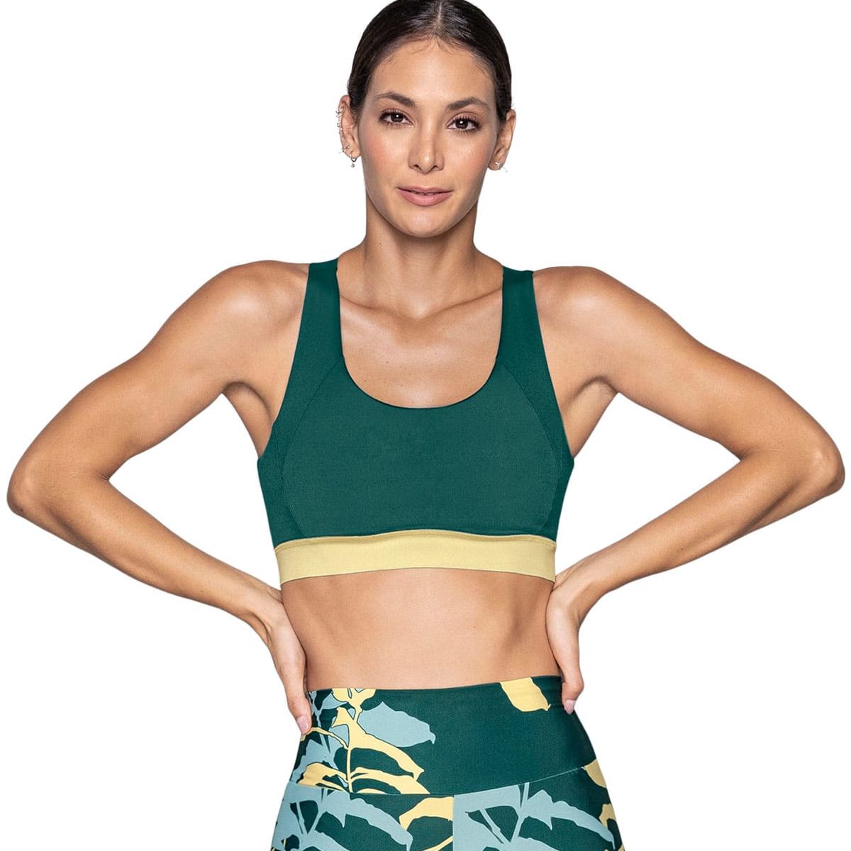 LEONISA - Ropa Deportiva 195374 Top Verde