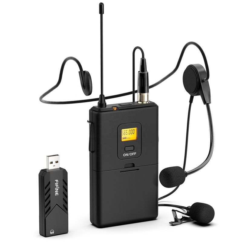 FIFINE - Microfono Inalámbrico USB con Solapa Lavalier Fifine K031B FIFINE
