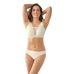 LEONISA - Panties 012968 Brasilero Crema