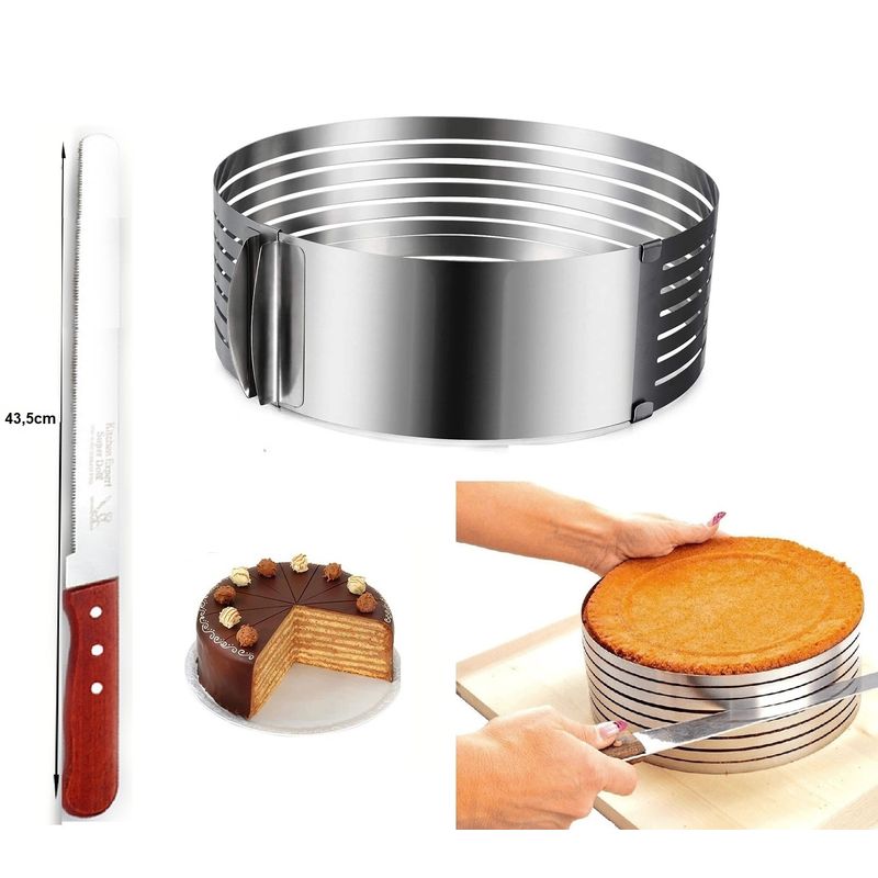 GENERICO - Cortador De Bizcocho Cortador De Torta 30cm + 1 Cuchillo