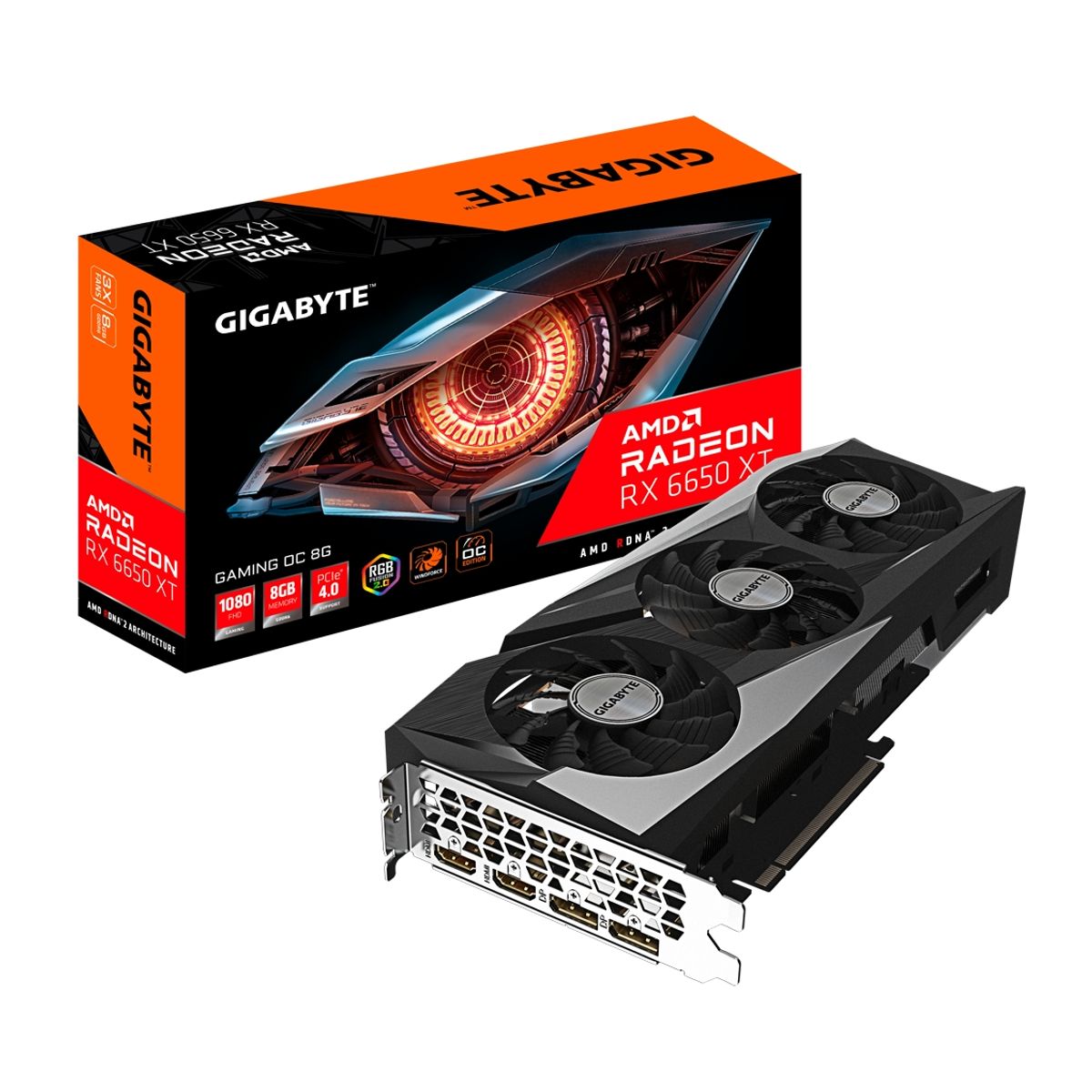 GIGABYTE - Tarjeta de Video Radeon RX 6650 XT Gaming OC, 8GB, GDDR6