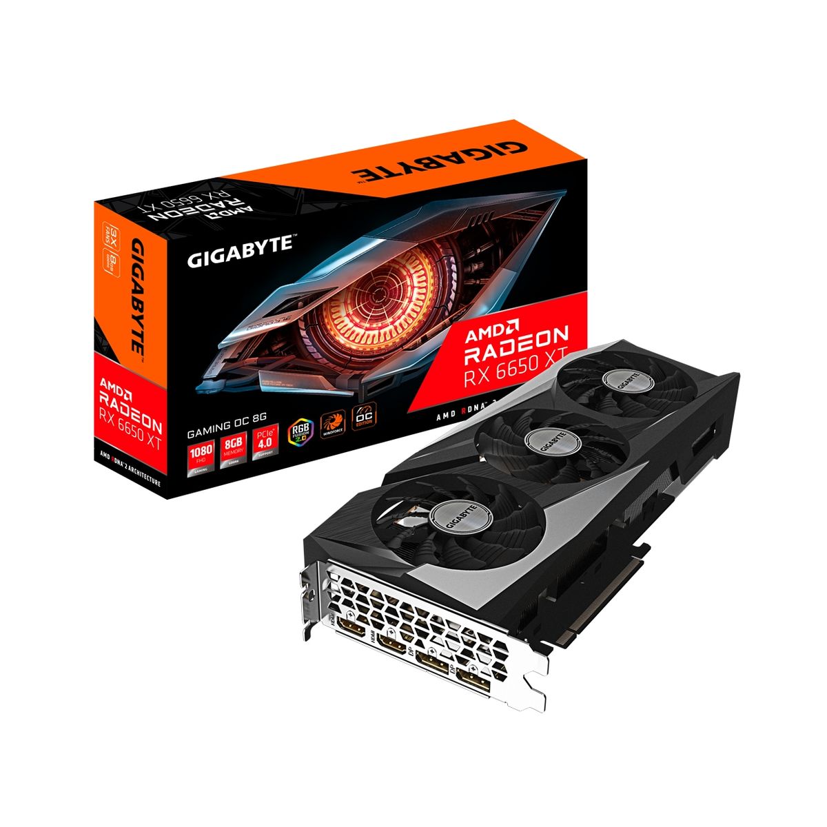GIGABYTE - Tarjeta de Video Radeon RX 6650 XT Gaming OC, 8GB, GDDR6