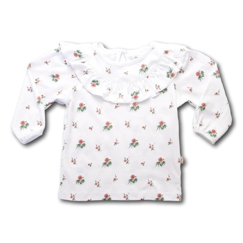PEQUEÑA GRACIA - Polera Amalia Flor 100 Algodón Pima