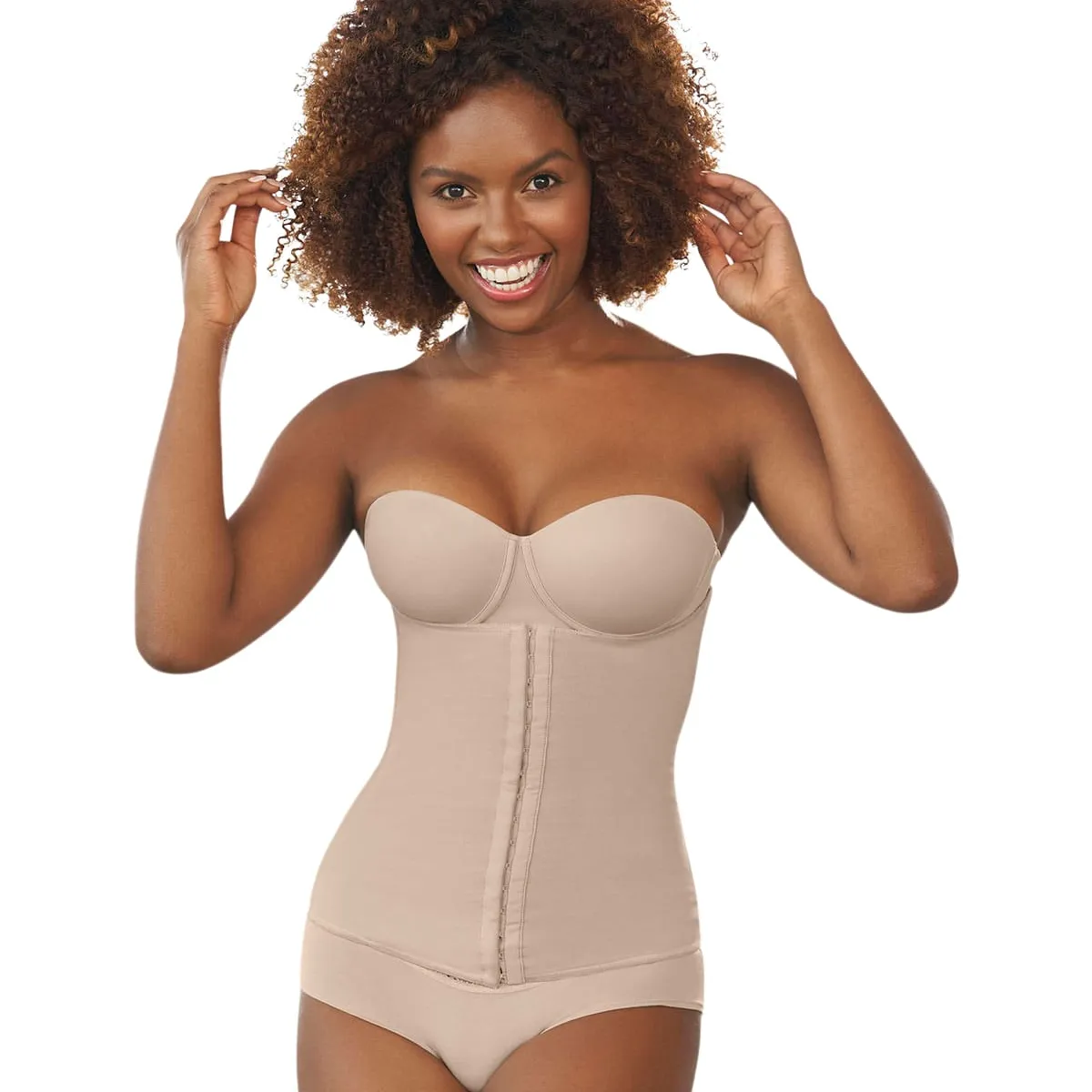 LEONISA - Fajas 018624 Cinturilla Control Extra Fuerte Café