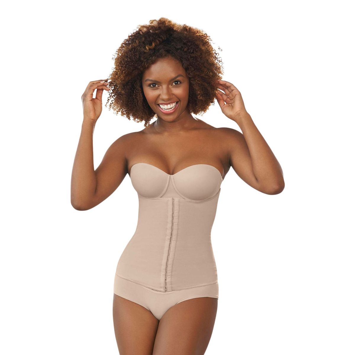 LEONISA - Fajas 018624 Cinturilla Control Extra Fuerte Café