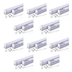 HB LEDS - Pack 10 Tubos LED T5 Con Base 5W 30cm Cálido