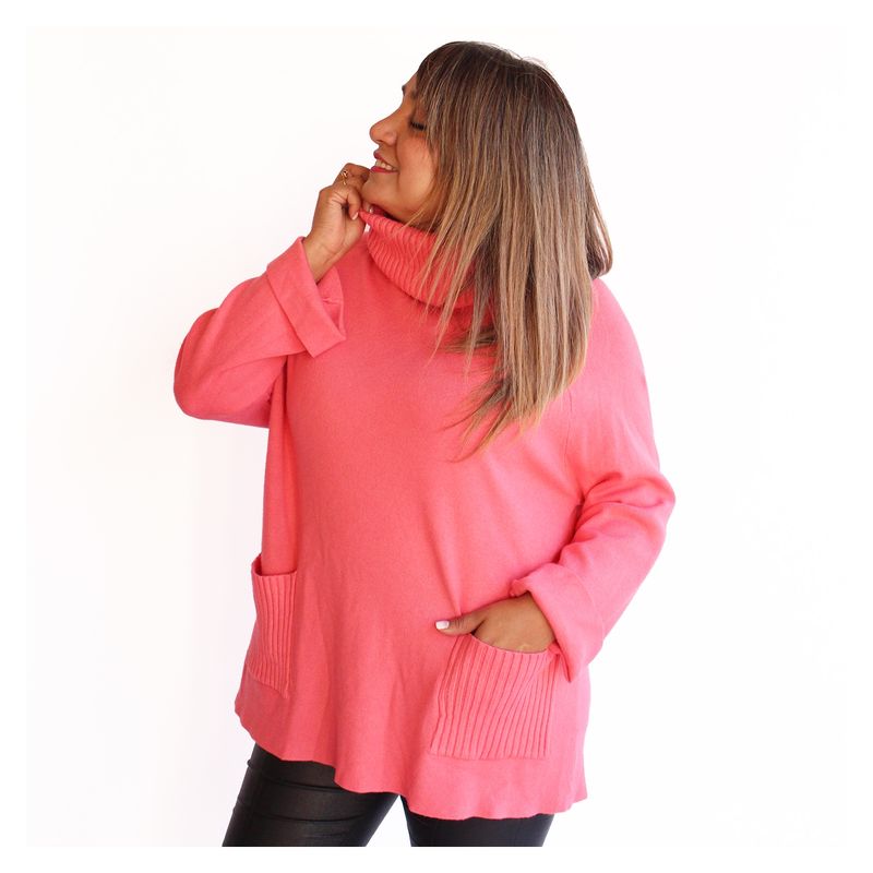 LIBERTE - Sweater Emma Elásticado Manga Larga Cuello Beatle