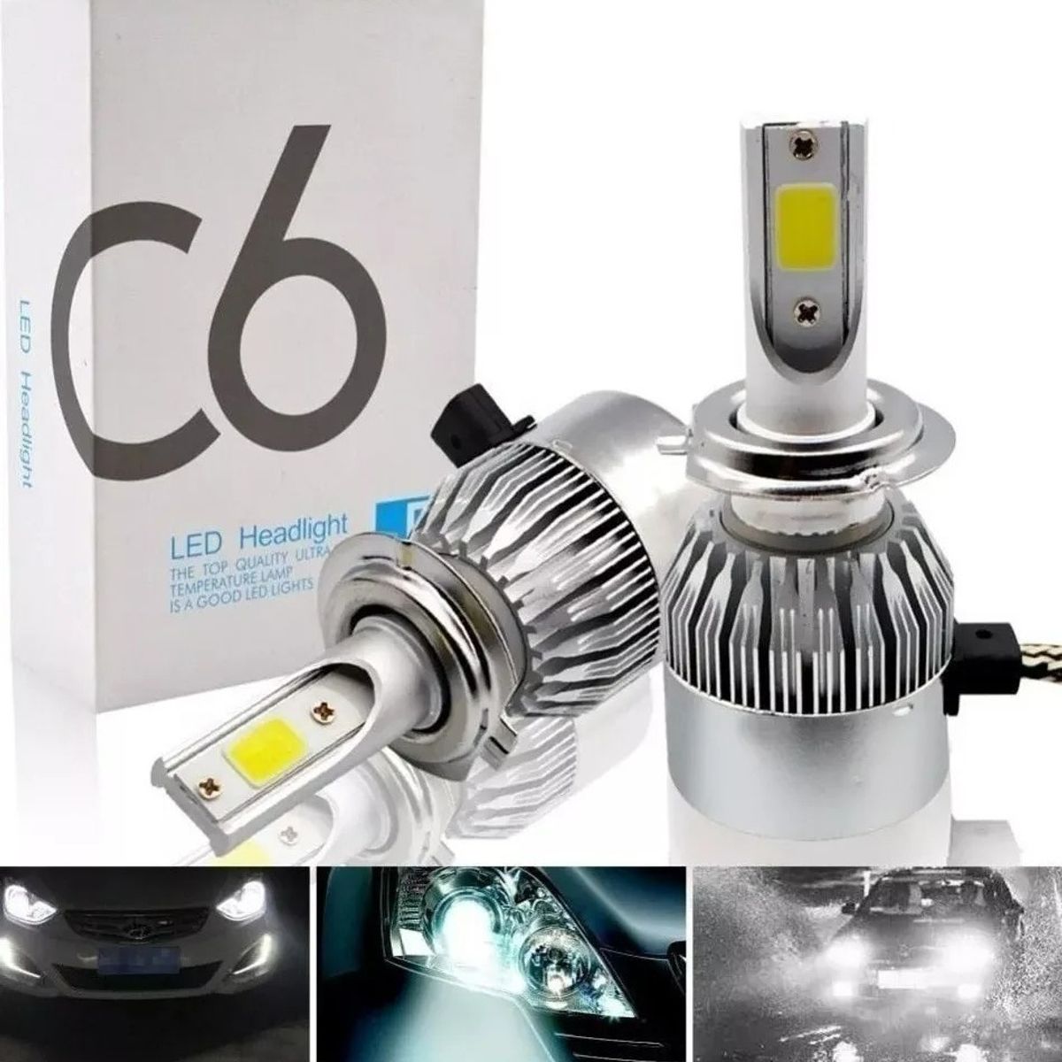 GENERICO - Kit Luces Led Para Auto H4 C6 Look Con Ventilador