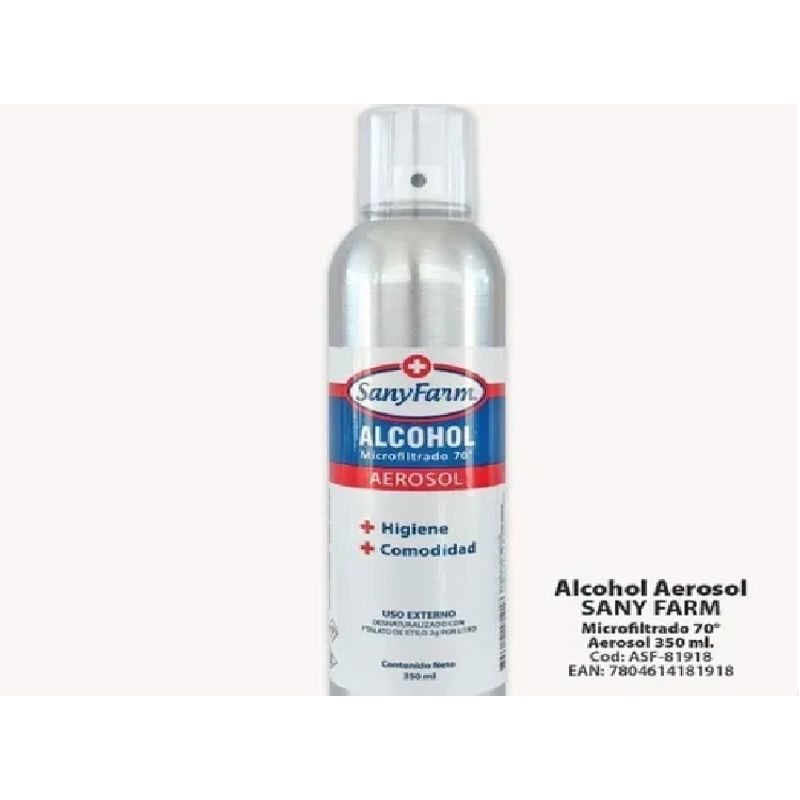 GENERICO - ALCOHOL  Aerosol Microfiltrado 70°  350 ml