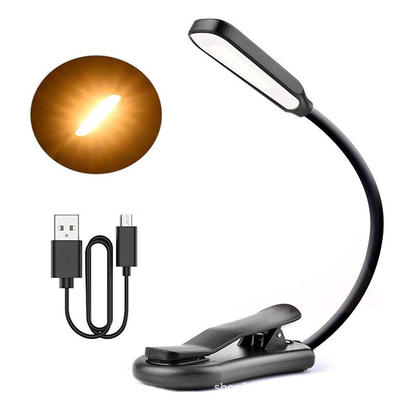 DANWEILE - Luz de lectura recargable para libros lámpara de lectura 3 niveles