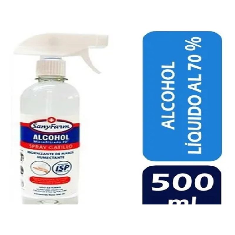 GENERICO - ALCOHOL Con Gatillo Microfiltrado 70°.  500 ml.