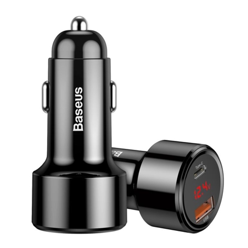 BASEUS - Baseus Magic Series PPS Cargador de Auto 40  QC30 45W 6A Negro