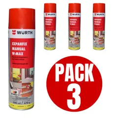 WURTH - Espuma Expansiva 500ml Pack 3 Unidades