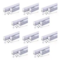 HB LEDS - Pack 10 Tubos LED T5 Con Base 18W 120cm Frío
